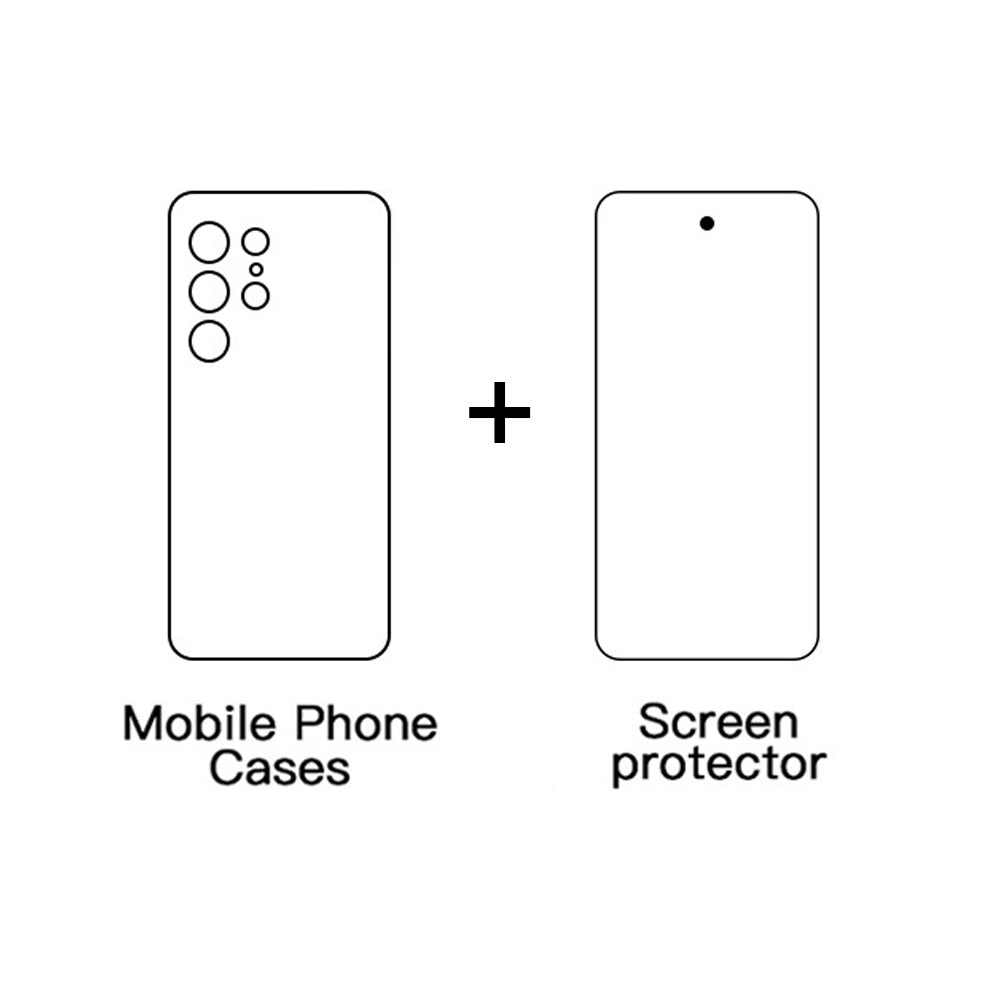 Silicone soft phone case + Screen protection film