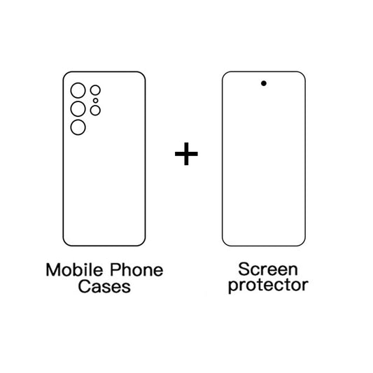 Silicone soft phone case + Screen protection film